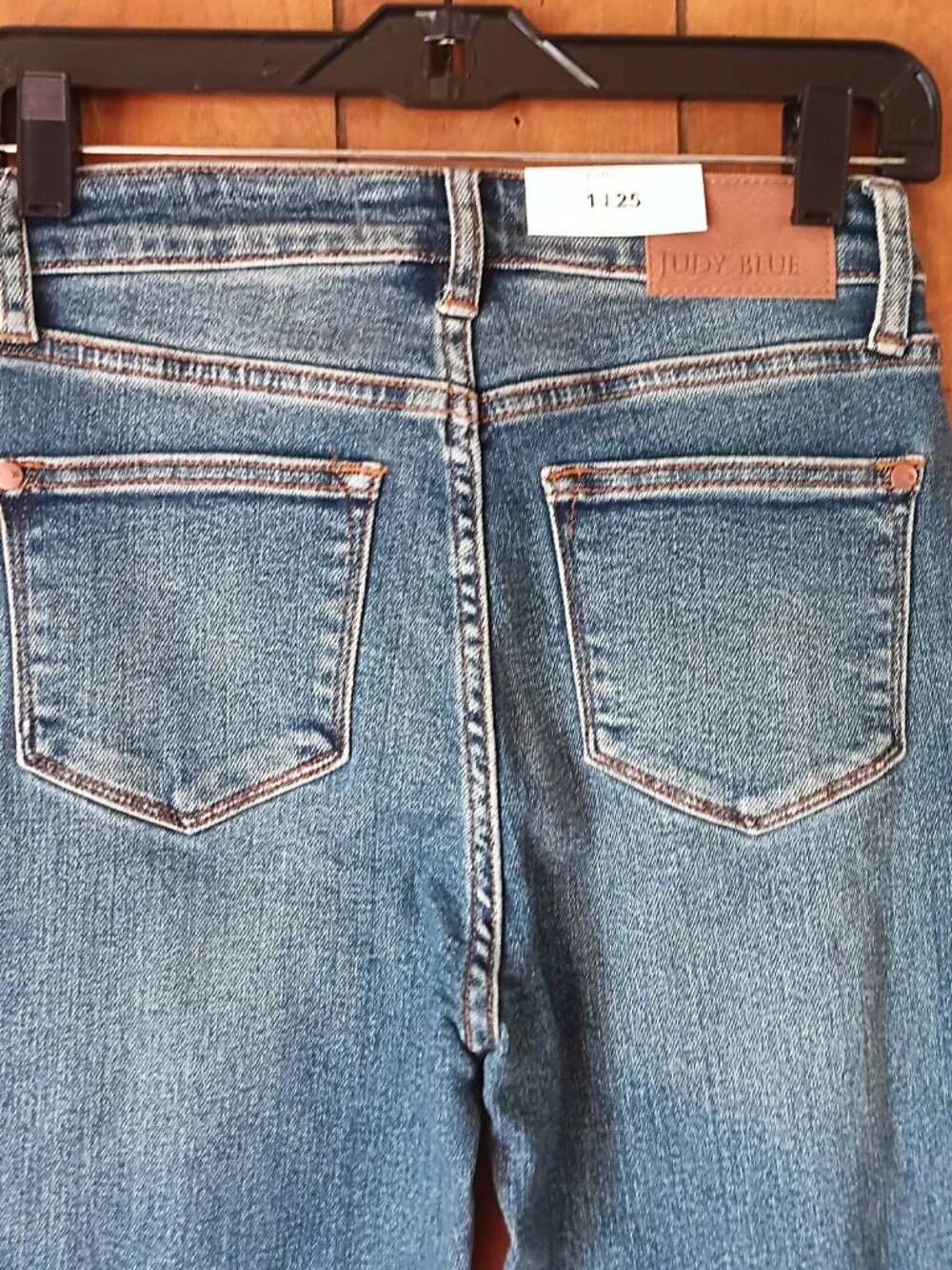 Judy Blue High Waist Jeans Size 1/25 NWT Plaid Cuff Boutique Denim - Picture 6 of 8